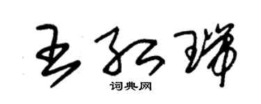 朱錫榮王紅瑞草書個性簽名怎么寫