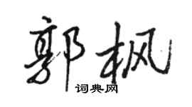 駱恆光郭楓行書個性簽名怎么寫