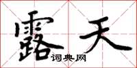 周炳元露天楷書怎么寫