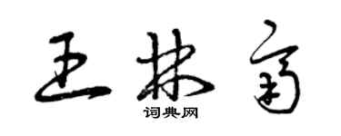 曾慶福王林齊草書個性簽名怎么寫