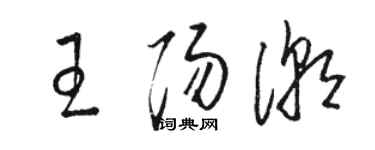 駱恆光王陽潮草書個性簽名怎么寫