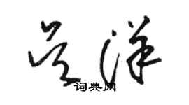 駱恆光吳洋草書個性簽名怎么寫