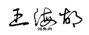 曾慶福王海胡草書個性簽名怎么寫