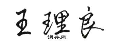 駱恆光王理良行書個性簽名怎么寫