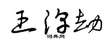 曾慶福王淳劫草書個性簽名怎么寫