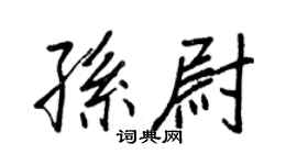 王正良孫尉行書個性簽名怎么寫