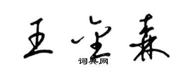 梁錦英王金森草書個性簽名怎么寫