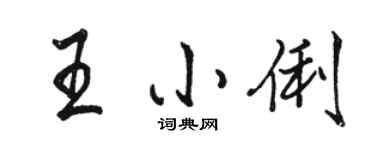 駱恆光王小俐行書個性簽名怎么寫