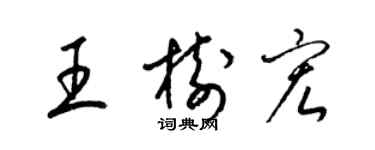 梁錦英王樹宏草書個性簽名怎么寫