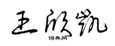 曾慶福王欣凱草書個性簽名怎么寫