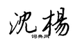 王正良沈楊行書個性簽名怎么寫