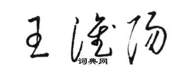 駱恆光王淮陽草書個性簽名怎么寫