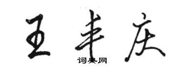 駱恆光王豐慶行書個性簽名怎么寫