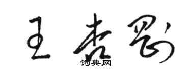 駱恆光王杏剛草書個性簽名怎么寫