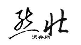 駱恆光熊壯草書個性簽名怎么寫
