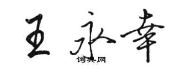 駱恆光王永幸行書個性簽名怎么寫