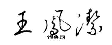 梁錦英王鳳潔草書個性簽名怎么寫