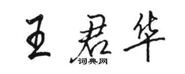 駱恆光王君華行書個性簽名怎么寫