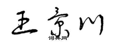 曾慶福王景川草書個性簽名怎么寫
