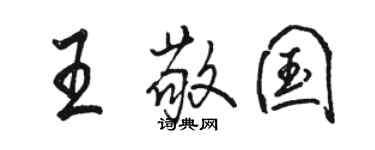 駱恆光王敬國行書個性簽名怎么寫