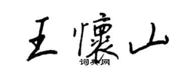 王正良王懷山行書個性簽名怎么寫