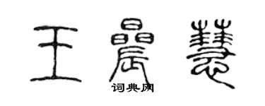 陳聲遠王晨慧篆書個性簽名怎么寫