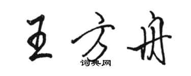 駱恆光王方舟行書個性簽名怎么寫