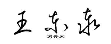 梁錦英王東泰草書個性簽名怎么寫