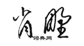 駱恆光肖野草書個性簽名怎么寫