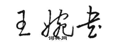 駱恆光王婉書草書個性簽名怎么寫