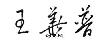 駱恆光王華普草書個性簽名怎么寫