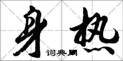 胡問遂身熱行書怎么寫