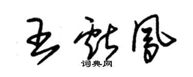 朱錫榮王獻鳳草書個性簽名怎么寫