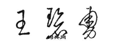 駱恆光王碧勇草書個性簽名怎么寫