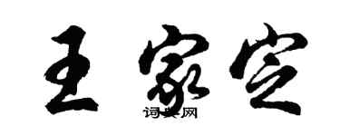 胡問遂王家定行書個性簽名怎么寫