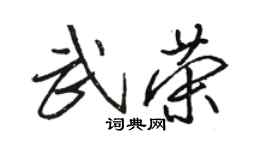駱恆光武榮行書個性簽名怎么寫
