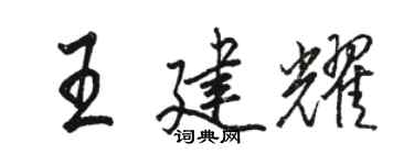 駱恆光王建耀行書個性簽名怎么寫