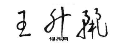 駱恆光王升麗草書個性簽名怎么寫