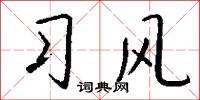 習風怎么寫好看