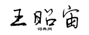 曾慶福王昭宙行書個性簽名怎么寫