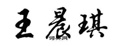 胡問遂王晨琪行書個性簽名怎么寫