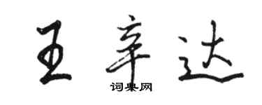 駱恆光王辛達行書個性簽名怎么寫