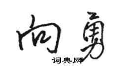 駱恆光向勇行書個性簽名怎么寫