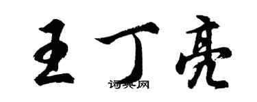 胡問遂王丁亮行書個性簽名怎么寫