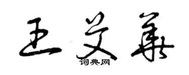 曾慶福王艾華草書個性簽名怎么寫