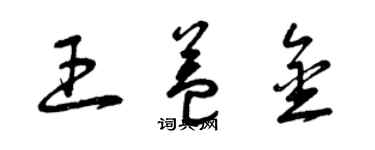 曾慶福王益金草書個性簽名怎么寫