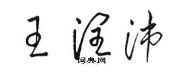 駱恆光王潤沛草書個性簽名怎么寫