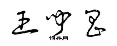 曾慶福王聞昌草書個性簽名怎么寫