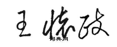 駱恆光王懷政草書個性簽名怎么寫