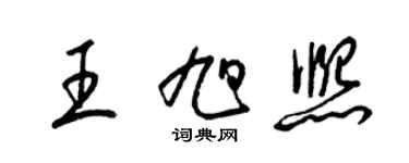 梁錦英王旭熙草書個性簽名怎么寫